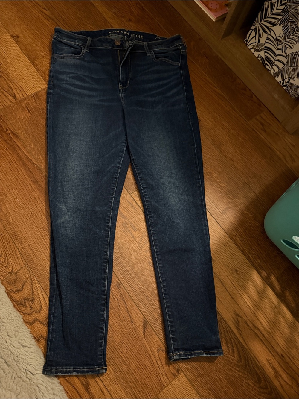 American Eagle Outfitters Dark Indigo High-Rise Skinny Jeans